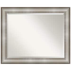 Imperial 33 in. x 27 in. Modern Rectangle Framed Silver Bathroom Vanity Mirror