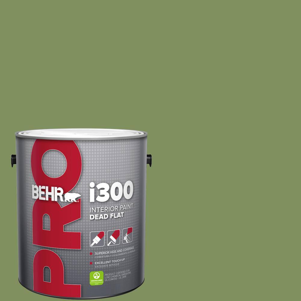 BEHR PRO 1 gal. PPU1003 Green Energy Dead Flat Interior Paint PR31301