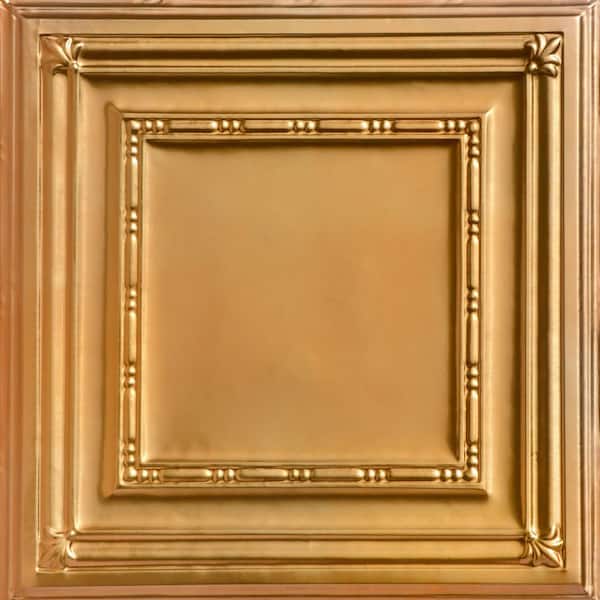 FROM PLAIN TO BEAUTIFUL IN HOURS Eyelet Lincoln Copper 2 ft. x 2 ft. Decorative Lay-in Tin Ceiling Tile (24 sq. ft./case)