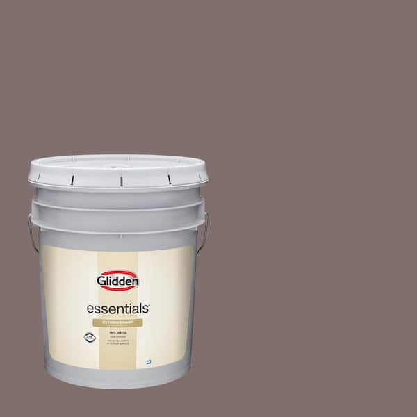 Glidden Essentials 5 gal. Granite Boulder Flat Exterior Paint