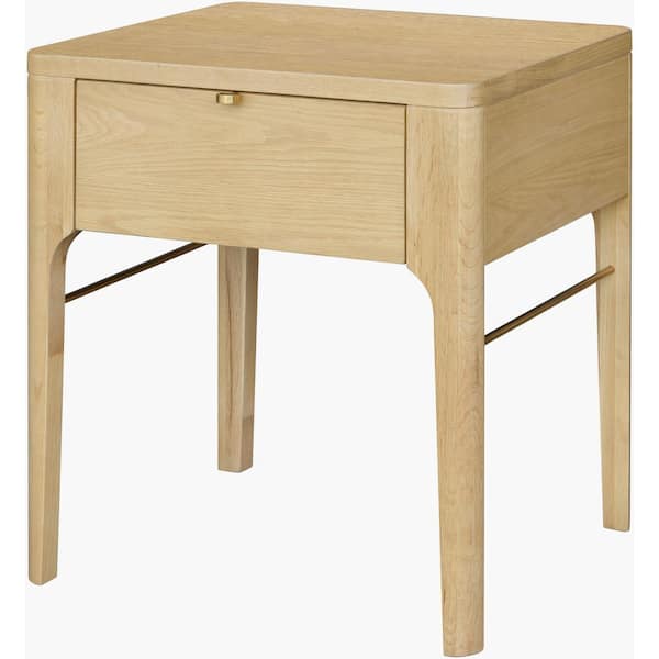 Livabliss Jaime Modern End Table, Light Brown, 24 in. H x 22 in. W x 18 in. D