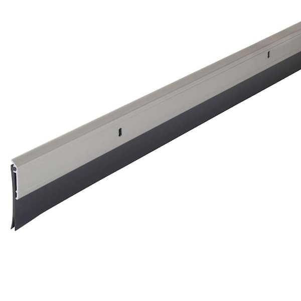 M-D Building Products 36 in. Satin Nickel Aluminum and Vinyl Heavy-duty Screw-on Door Sweep