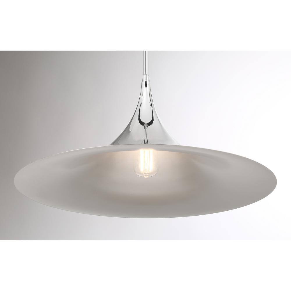 Bowdin Polished Chrome 1-Light Pendant with Adjustable Height
