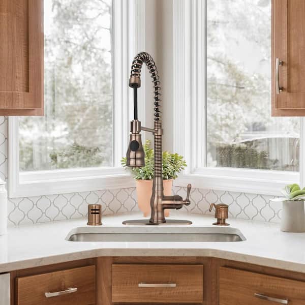 Akicon Single-Handle Pre-Rinse Spring Pull-Down Sprayer Kitchen