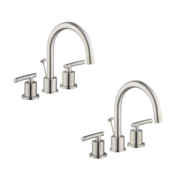 Glacier Bay Dorset 8 In Widespread Double Handle High Arc Bathroom