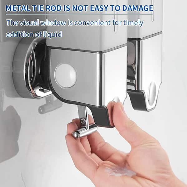 1pc No-nail Shampoo Body Wash Organizer, Bathroom Wall Mounted