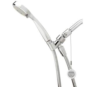 3-Spray Patterns with 1.5 GPM 3.25 in. Wall Mount Massage Handheld Shower Head with Thermostatic Valve in Chrome