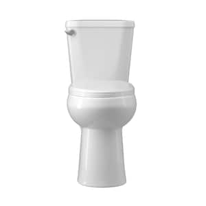 12 in. Rough-in 2-Piece Toilets 1.28 GPF Single Flush Elongated 21 in. ADA Toilet in White Soft Close Seat Included