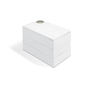 Spindle White Storage and Jewelry Box