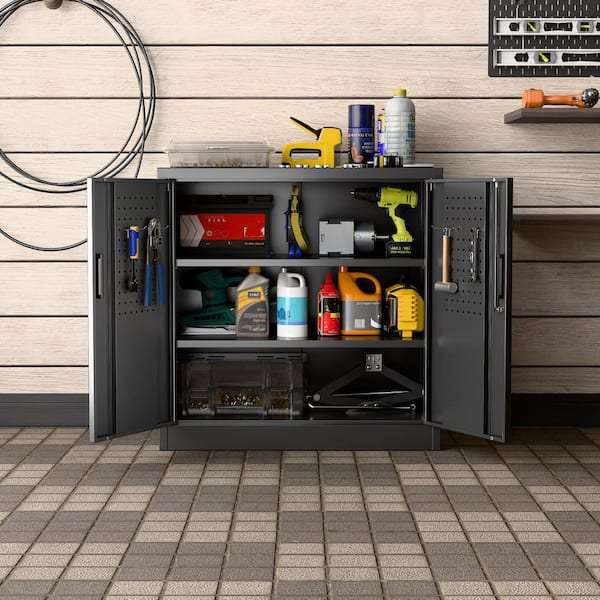 Kaikeeqli 31.5 in. H x 31.5 in. W x 16.5 in. D Lockable Metal