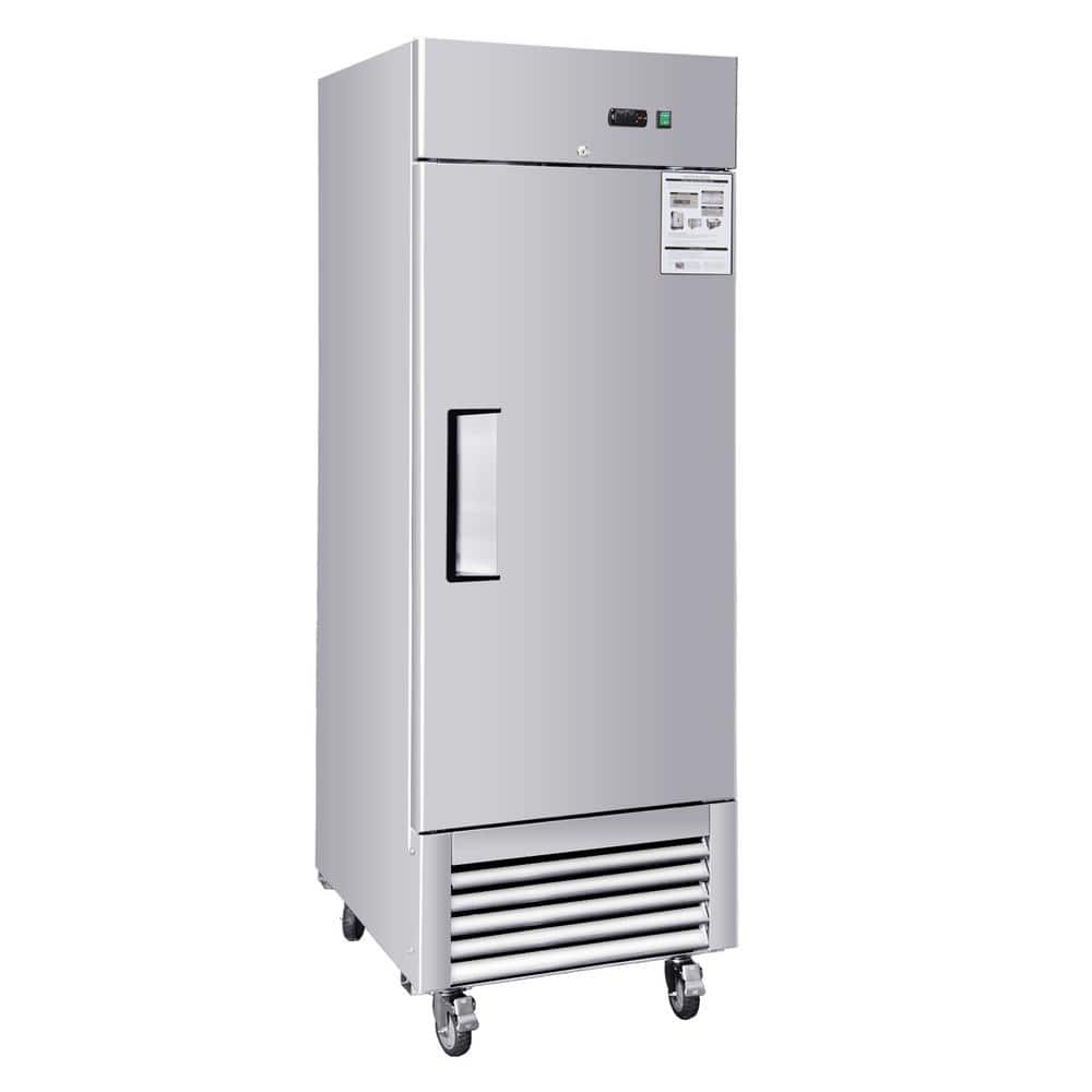 27 in. 18.68 cu. ft. Commercial Reach in Upright Refrigerator in Stainless Steel with 1-Solid Door, ETL Approved