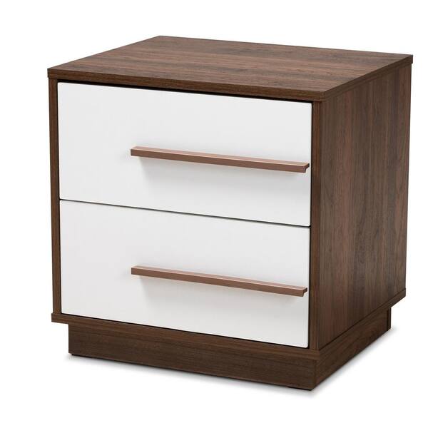 baxton studio nightstand white