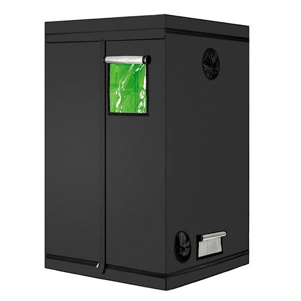 Unbranded 4 ft. W x 4 ft. D x 6.5 ft. H Black Plant Grow Tent with Observation window