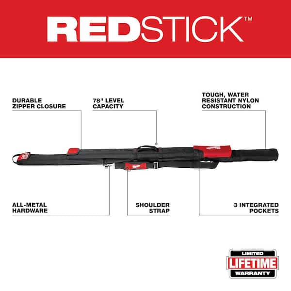 48 in. REDSTICK Box Level with 48 in. Soft Side Level Tool Bag (2-Piece)