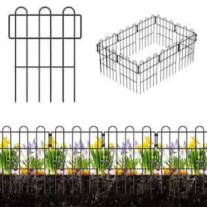 16.7 in. H x 10 ft. L No-Dig Garden Decorative Fence, Animal Barrier, Outdoor Decorative Metal Fence, (20-Pieces)