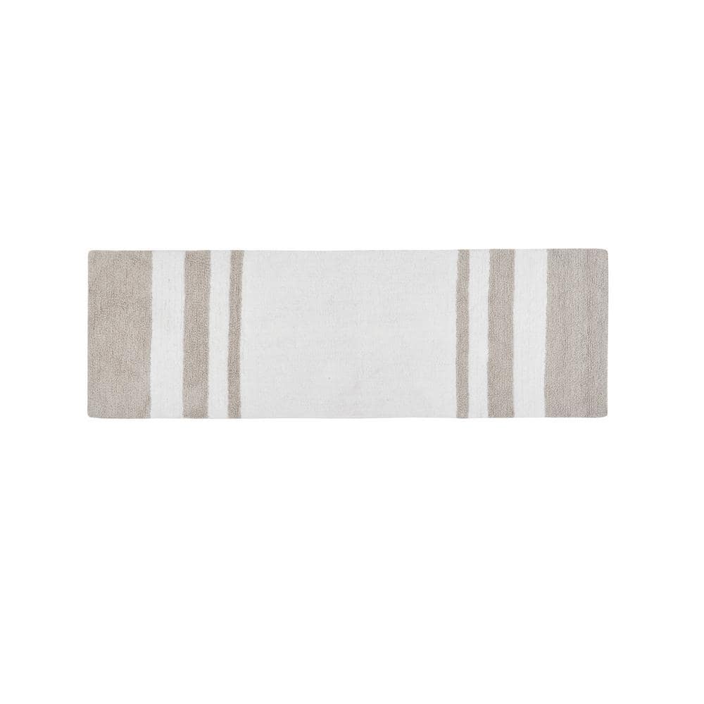 Taupe 24x72" Cotton Reversible Bath Rug