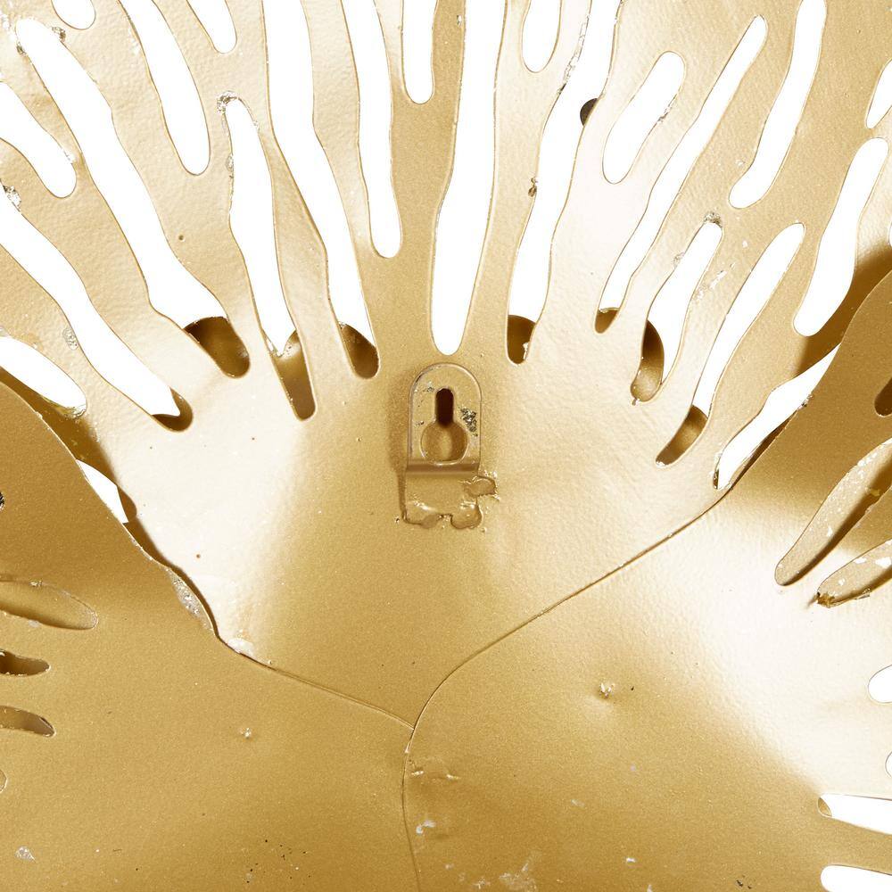Gold Metal Floral 3D Wall Sculpture Set