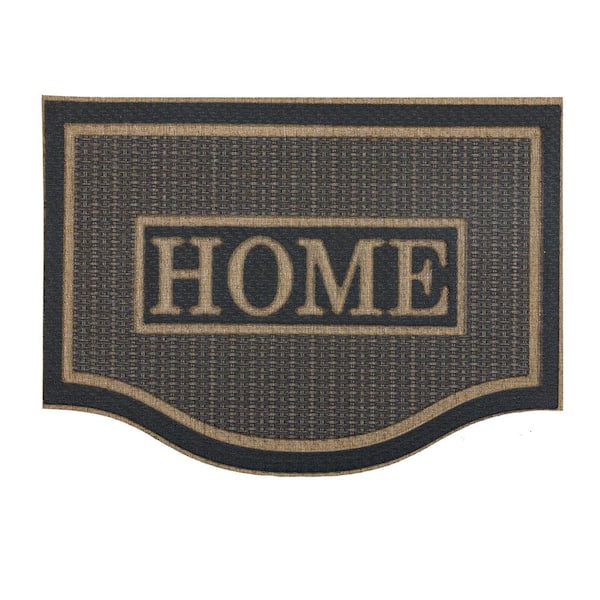 Basketweave Home Brown 2 ft. x 3 ft. Indoor/ Outdoor Door Mat