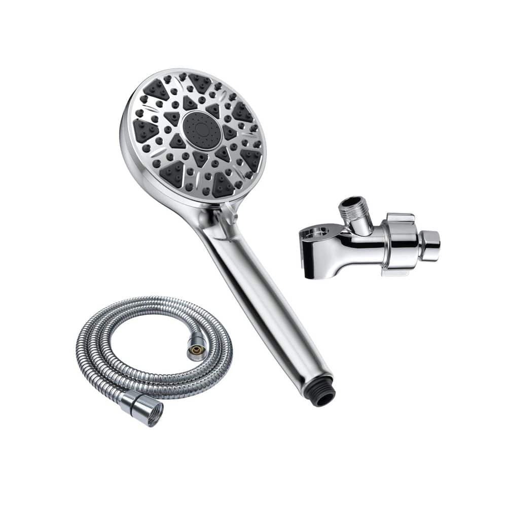 High Pressure Shower Head with Handheld 7 Modes with Stainless Steel Hose and Adjustable Bracket in Chrome price history on PriceWatchPro