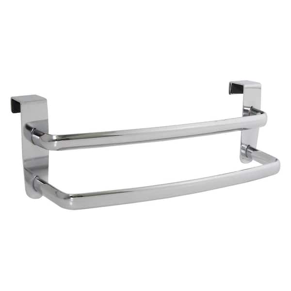 interDesign Axis 9-3/4 in. Over-the-Cabinet Double Towel Bar in Chrome