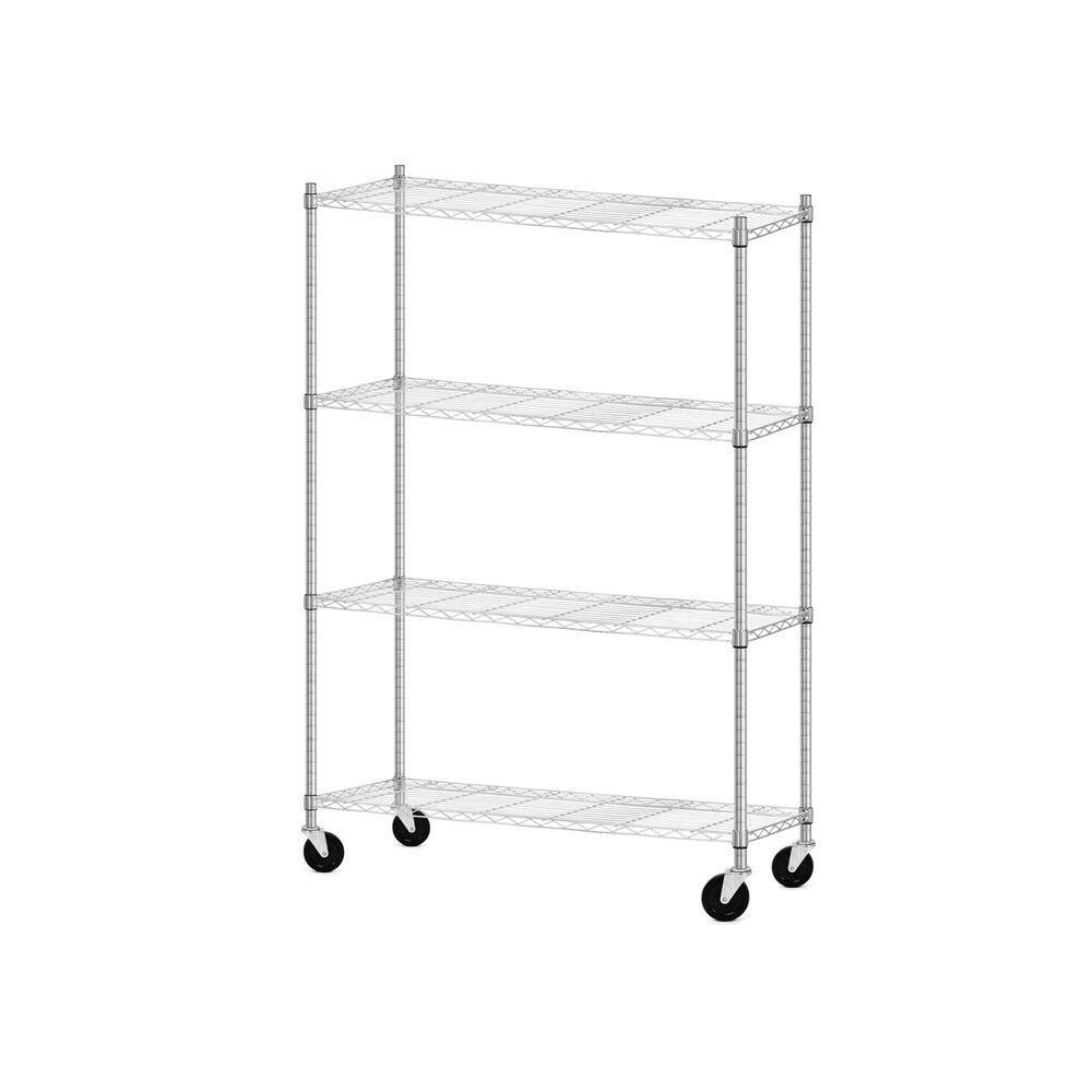 "4-Tier Adjustable Wire Storage Shelving Pantry Organizer (Chrome,15.8"" D x 45.3"" W x 59.4"" H)" price history on PriceWatchPro