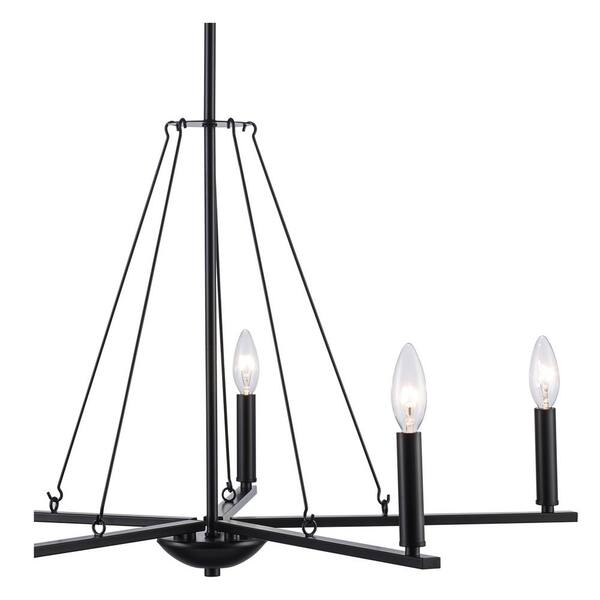 m&m's ライト Monteaux Lighting Maverick 5-Light Black Candle Chandelier