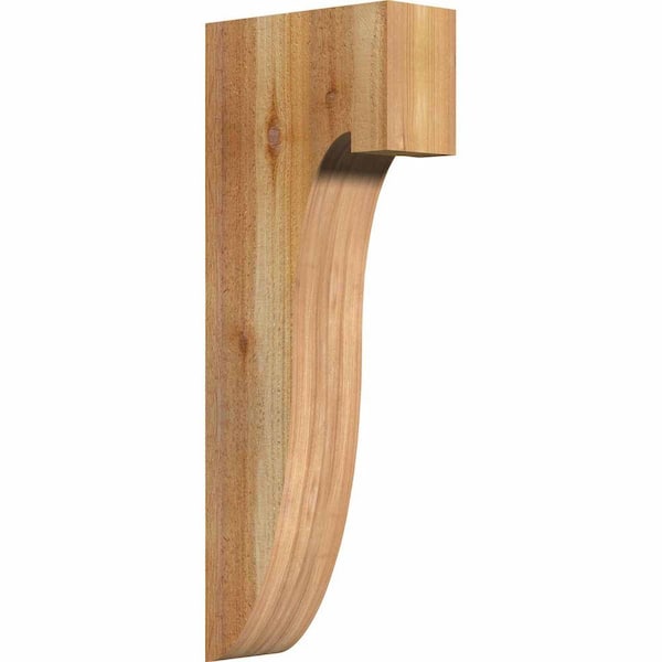 Ekena Millwork 4 in. x 10 in. x 26 in. Western Red Cedar Del Monte Rough Sawn Corbel