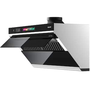 36 in. Under Cabinet Stainless Steel Range Hood 900CFM in Black with Adjustable Lights and Ducted/Ductless Convertible