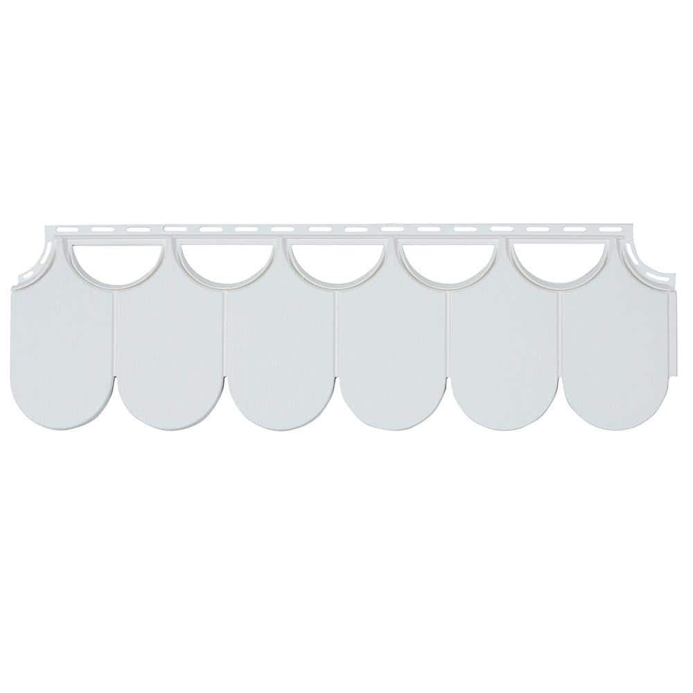 NovikShake 10 in. x 32 in. HR Half Round Polymer Siding in White (22 Panels Per Box, 32.2 sq. ft.) price history on PriceWatchPro
