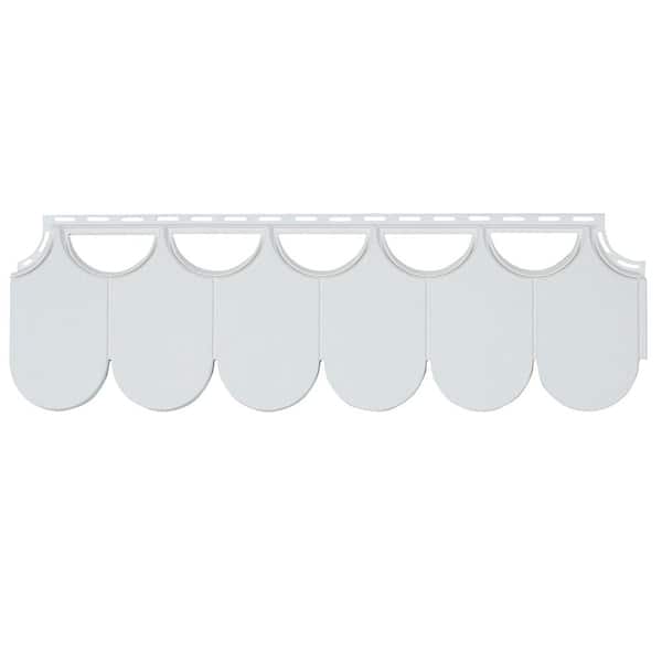 NovikShake 10.5 in. W x 32 in. L White Faux Stone Panel Siding