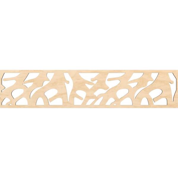 Ekena Millwork Manton Fretwork 0.25 in. D x 46.75 in. W x 10 in. L Birch Wood Panel Moulding