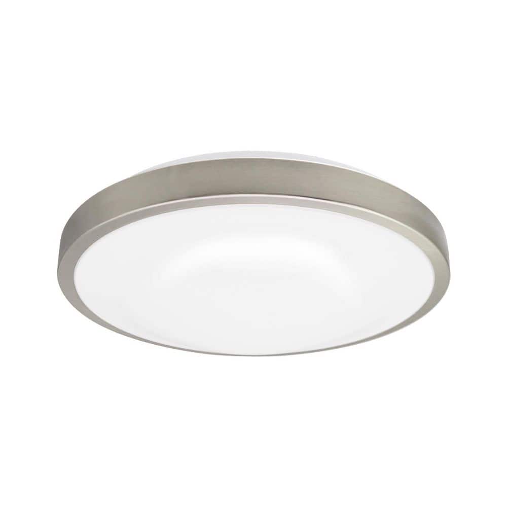 12 in. Light Brushed Nickel Integrated LED Round Ceiling Flush Mount Light Fixture 4000K price history on PriceWatchPro