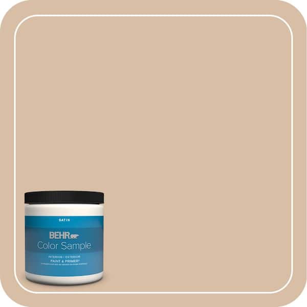 BEHR PREMIUM PLUS 8 oz. #PPH-15 Nut Flavor Satin Enamel Interior ...