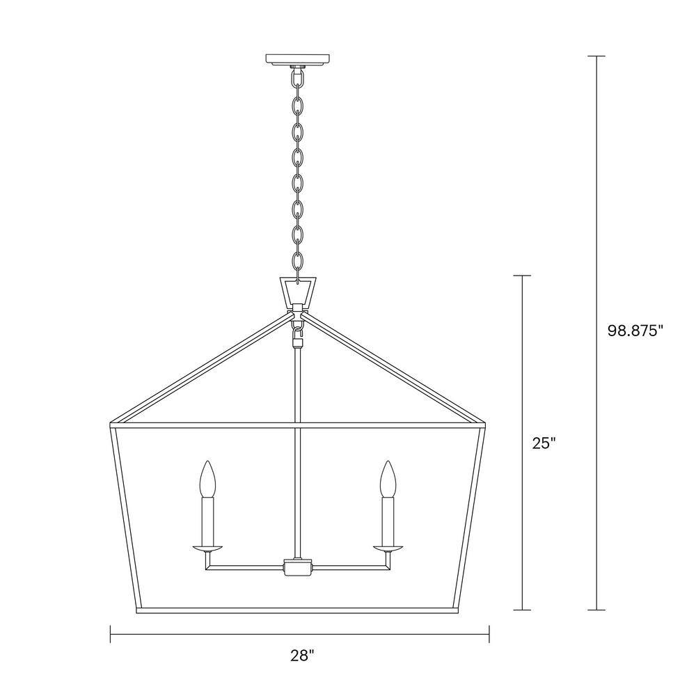 Dianna Midnight Black 5-Light Wide Indoor/Outdoor Pendant