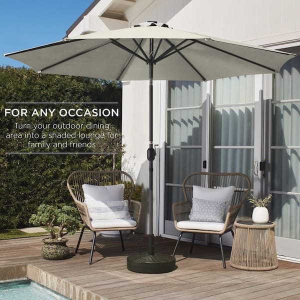 best choice products patio umbrella offset 10& 39 Best Choice Products 10ft Outdoor Steel Market Patio Umbrella w/ Crank, Tilt Push Button, 6 Ribs