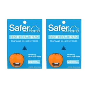 Safer Home Indoor Ready-to-Use Fruit Fly Trap (2 Traps and 2 Lure Liquid Bottles)