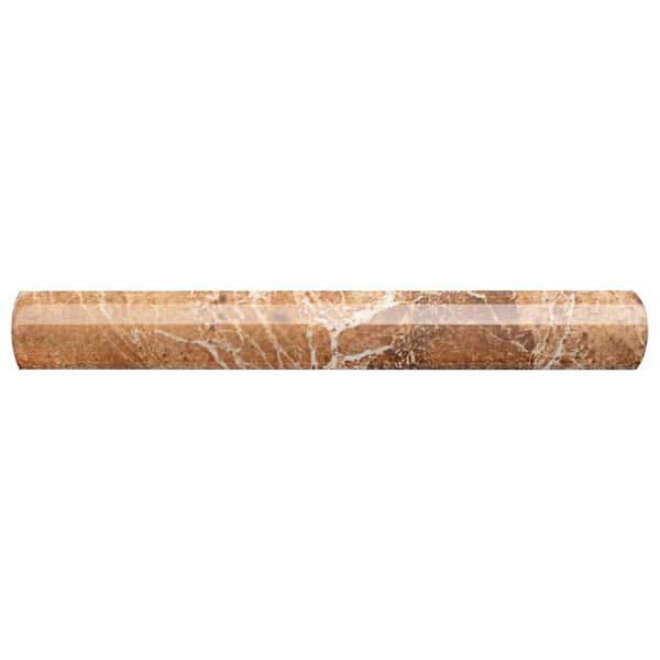 Merola Tile Aroas Cigarro Arena 1 in. x 8 in. Ceramic Wall Trim Tile