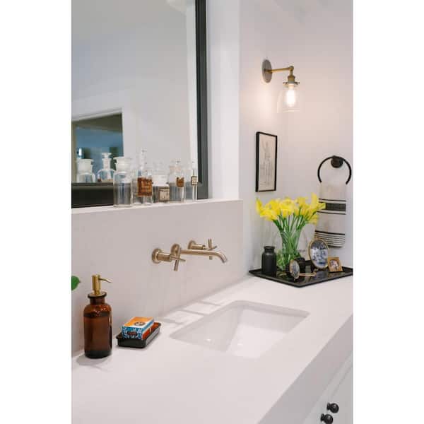 Ladena 20 7/8" Undermount Bathroom Sink in Biscuit with Overflow Drain