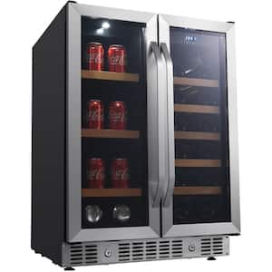 24 in. Built-In Wine and Beverage Cooler with French Doors