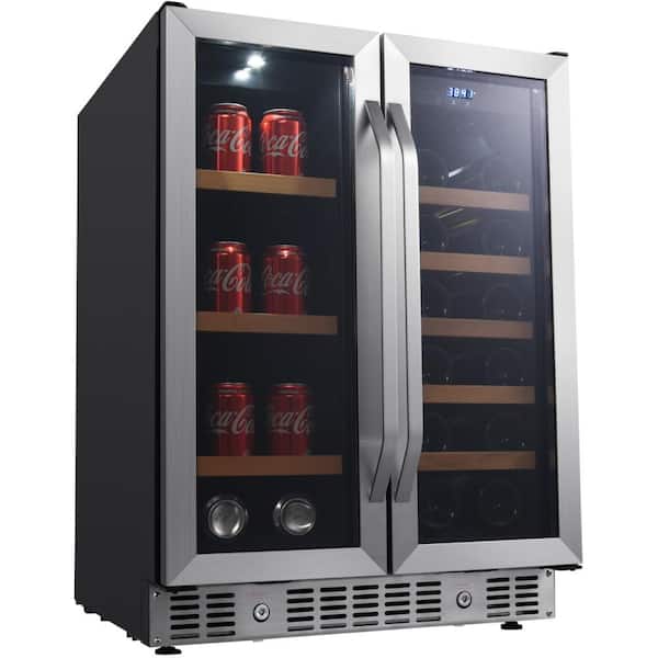 EdgeStar 24 in. Built-In Wine and Beverage Cooler with French Doors