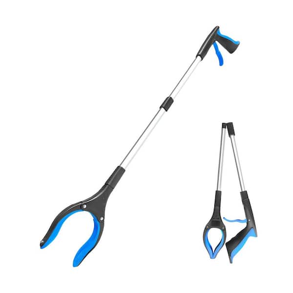 Foldable 32 Inch Grabber Reacher Tool with 360° Rotating Anti-Slip Jaw Magnet Mobility Aid Pickup Tool 1-Pack