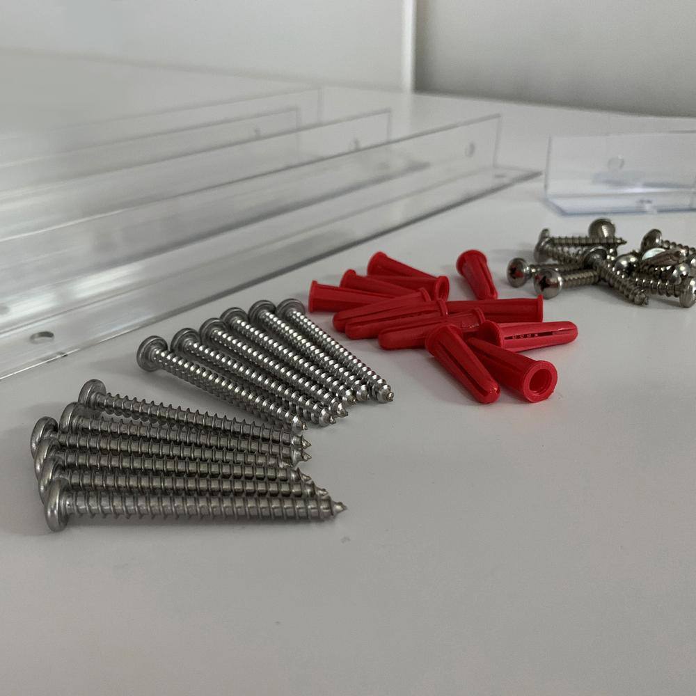 Clear Polycarbonate Mounting Brackets for 16" Wide Shutters