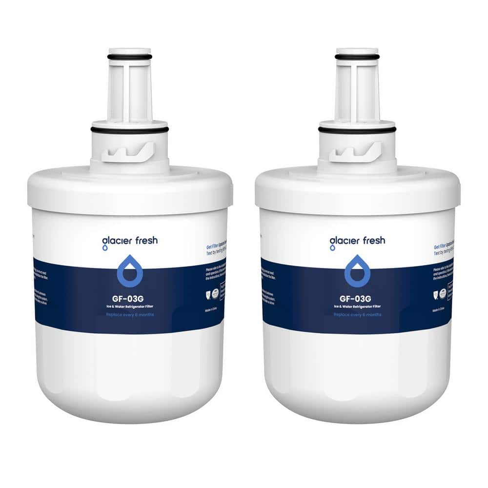 GLACIER FRESH Refrigerator Water Filter Accessories Compatible with Samsung* Aqua-Pure Plus, 2 pack