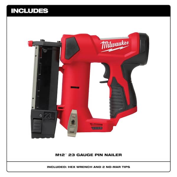 Milwaukee M12 12-Volt 23-Gauge Lithium-Ion Cordless Pin Nailer