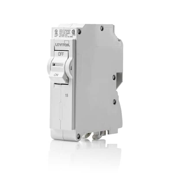 Leviton Branch Circuit Breaker, Standard 1-Pole 15 Amp 120-Volt, Hydraulic Magnetic