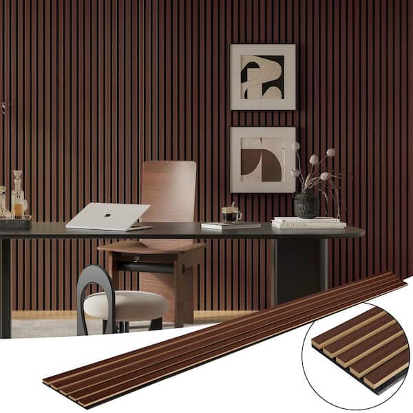 Art3dwallpanels 0.83 in. x 94.49 in. x 4.87in. Wood Slat Acoustic