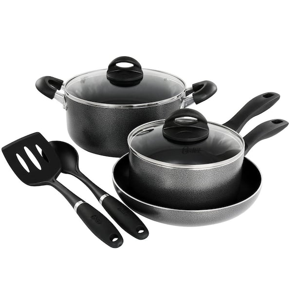 GRANITESTONE 5-Piece Aluminum Ultra-Durable Non-Stick Diamond Infused Cookware  Set with Glass Lids 2255 - The Home Depot