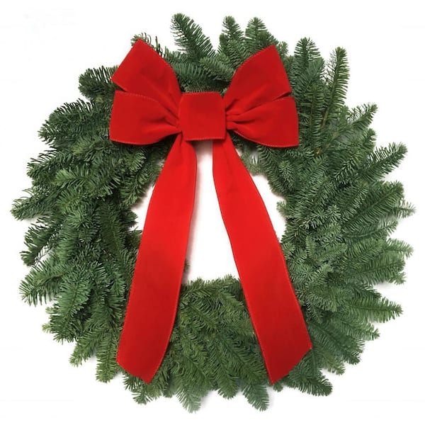 22 in. Noble Fir with Bow Wreath