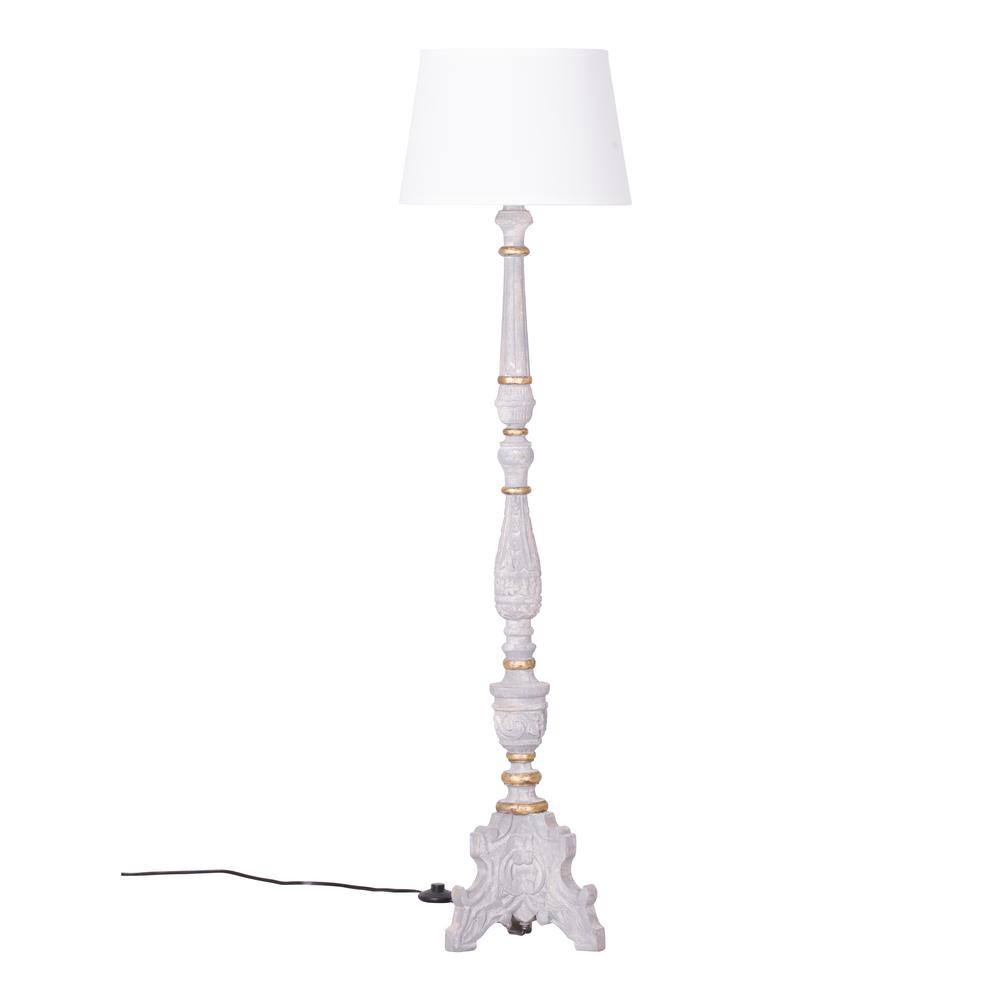 distressed white floor lamp