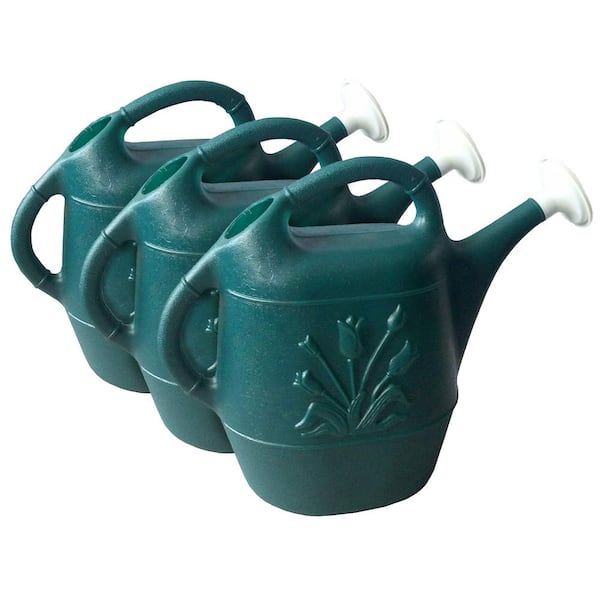 UNION PRODUCTS Indoor Outdoor 2 Gal. Plant Watering Can, Green (3-Pack)